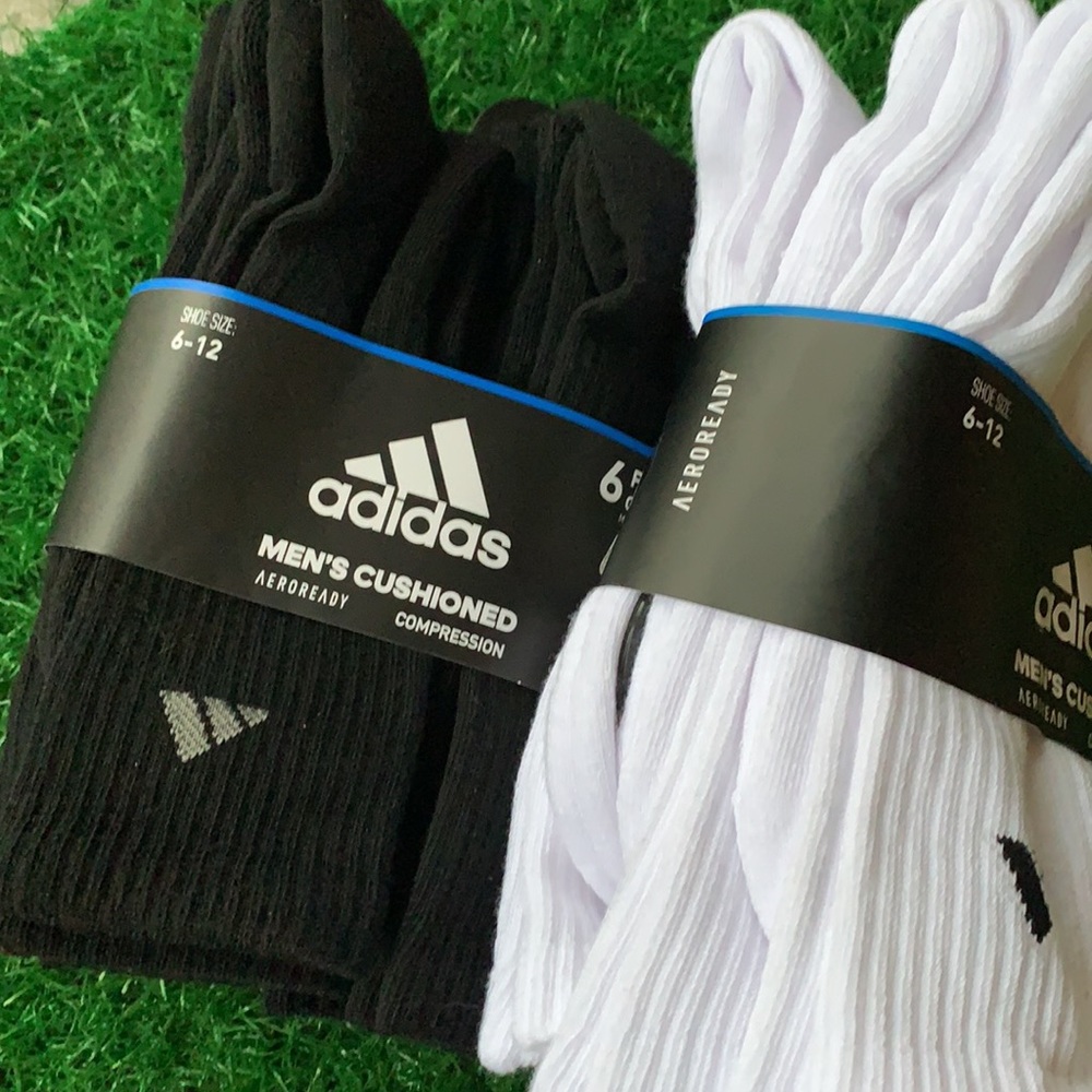 2 packs - 6 pairs sets Adidas  Cushioned Crew - Picture 9 of 10